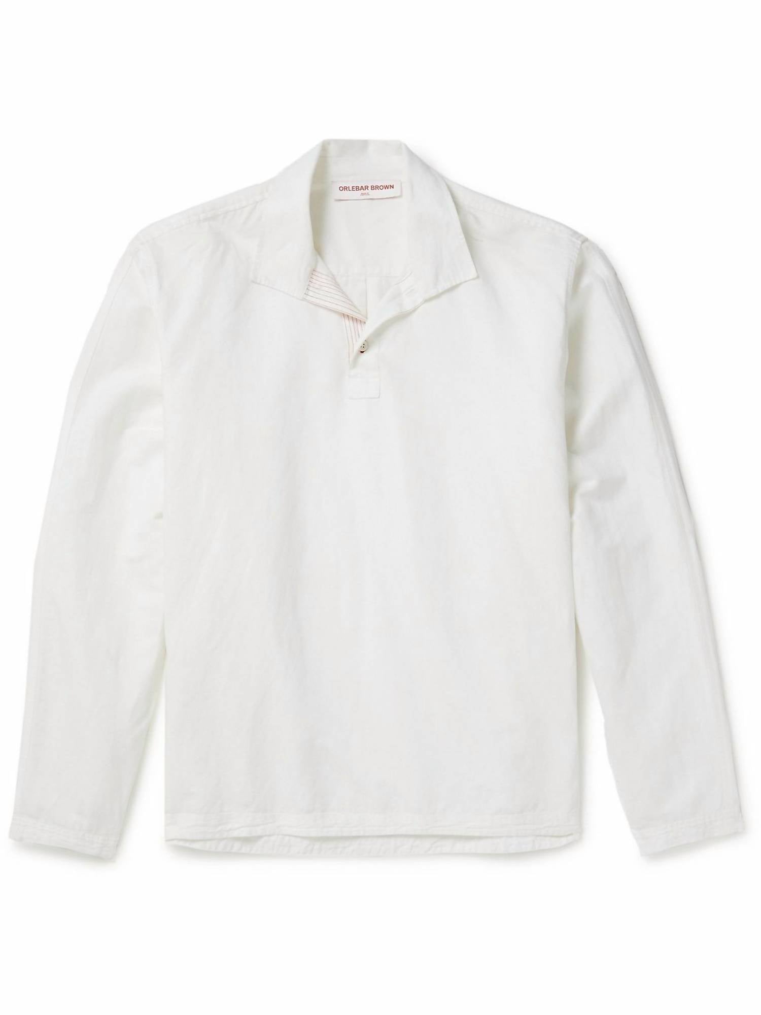 Orlebar Brown - Roland Embroidered Cotton Linen Polo Shirt
