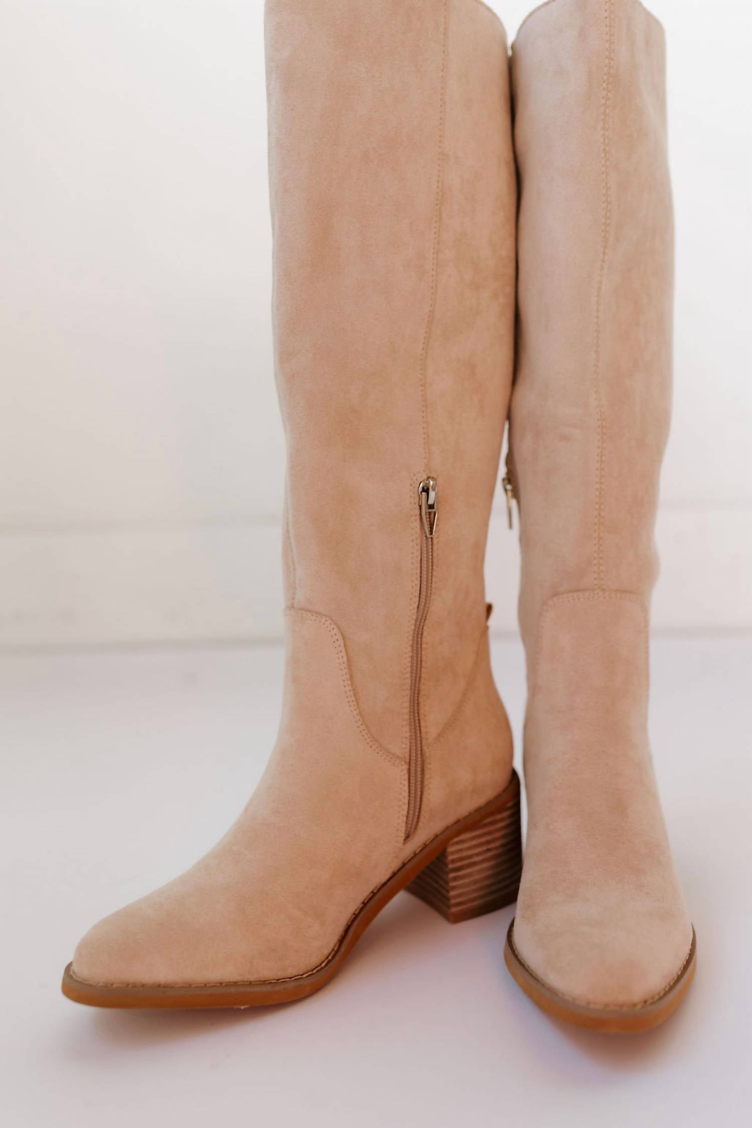 MiiM Women's Juno Boots in beige - women's shoe