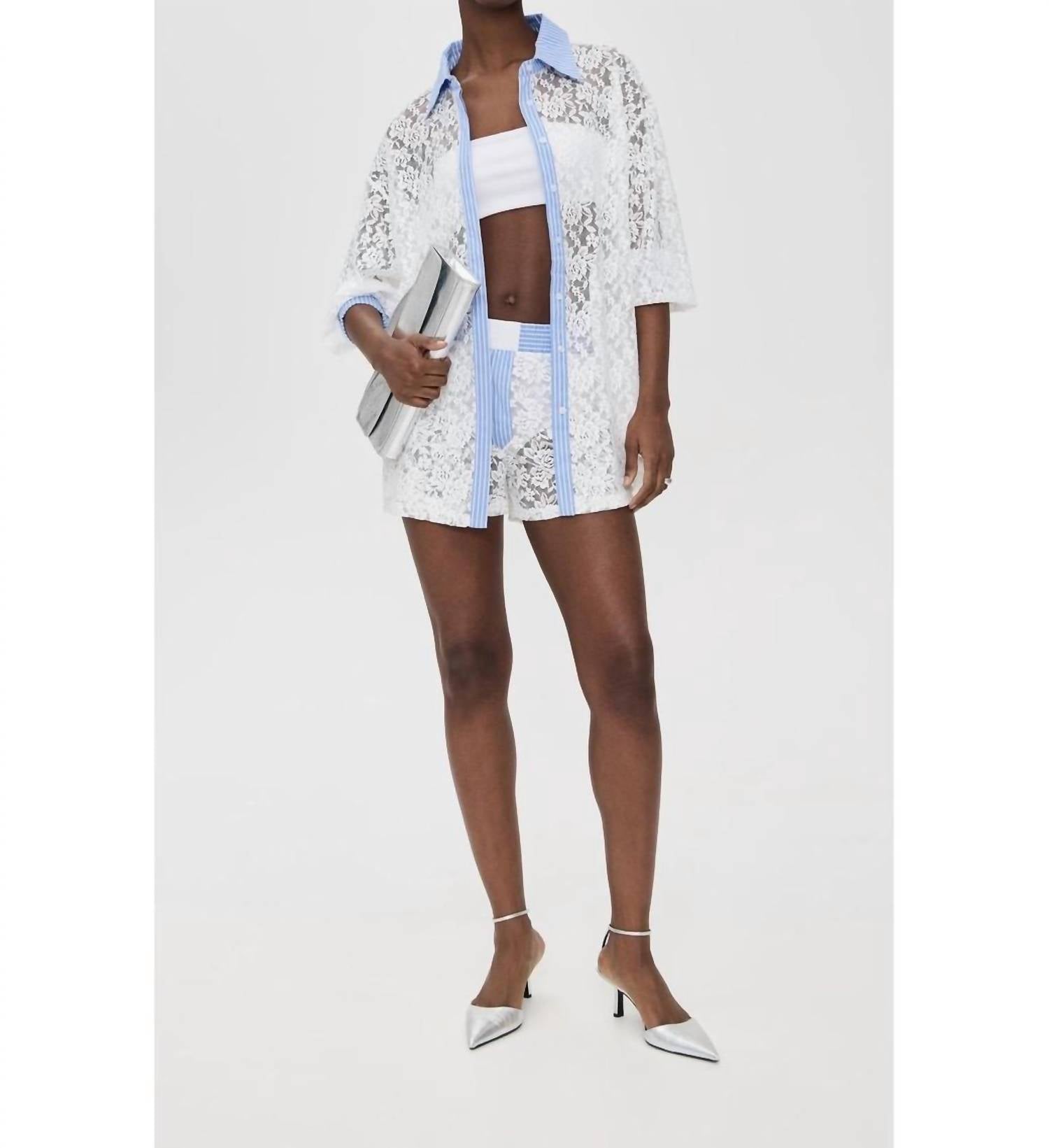 Lioness - Lace Boyfriend Shirt