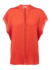 Vince - Cap Sleeve Blouse With Contrast