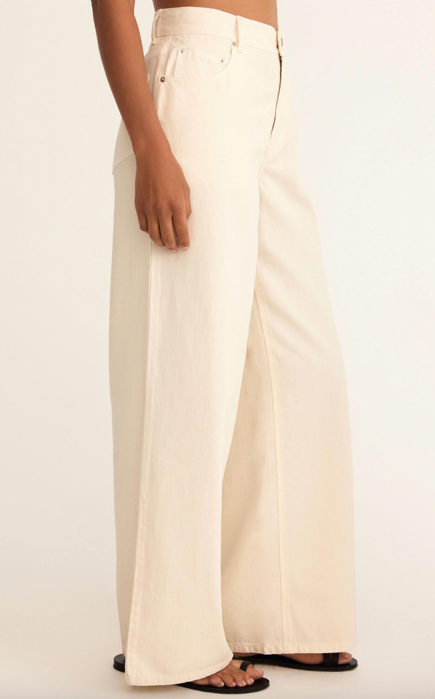 Z Supply - Women's Mia Loose Wide Leg Denim Pants