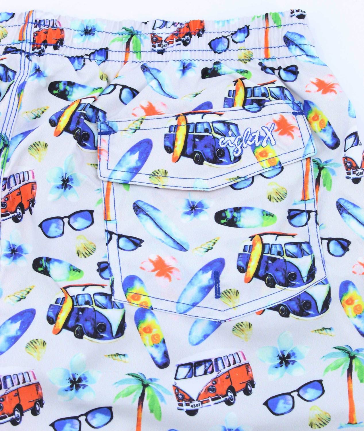 Eight X - Surf City Print Swim Trunks