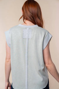 White Birch - Washed Scuba Top