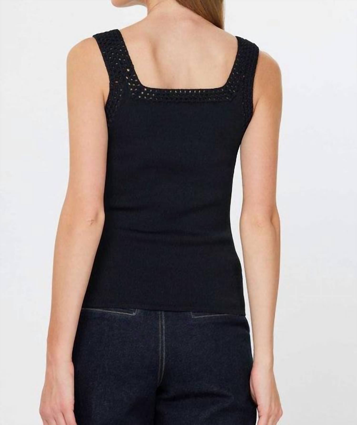 Current Air - Betty Crochet Trim Sweater Tank