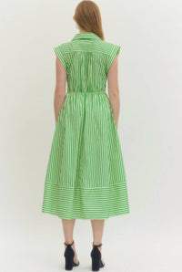 Entro - Striped Midi Dress