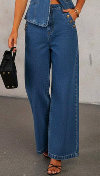 Emberloom - Wide Leg Denim Trousers