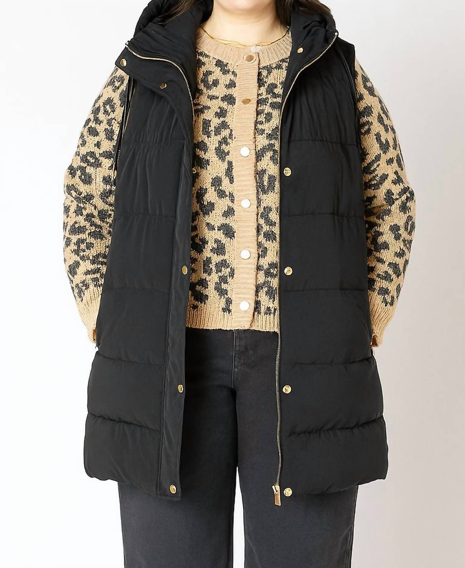Dex - Hooded Puffer Vest - Plus