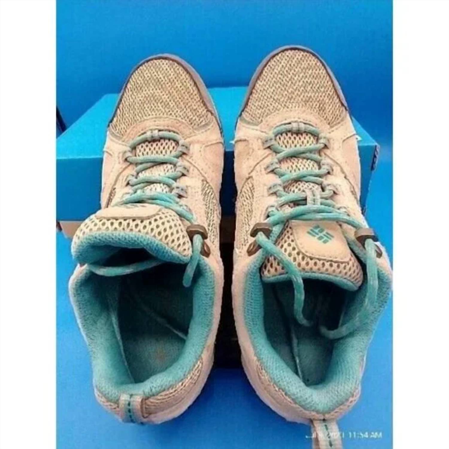 Columbia Women's Access Point Ii Waterproof Hiking Shoes in tan blue - women's sneaker - view 5
