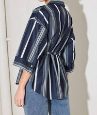 Flying Tomato - Striped Woven Top