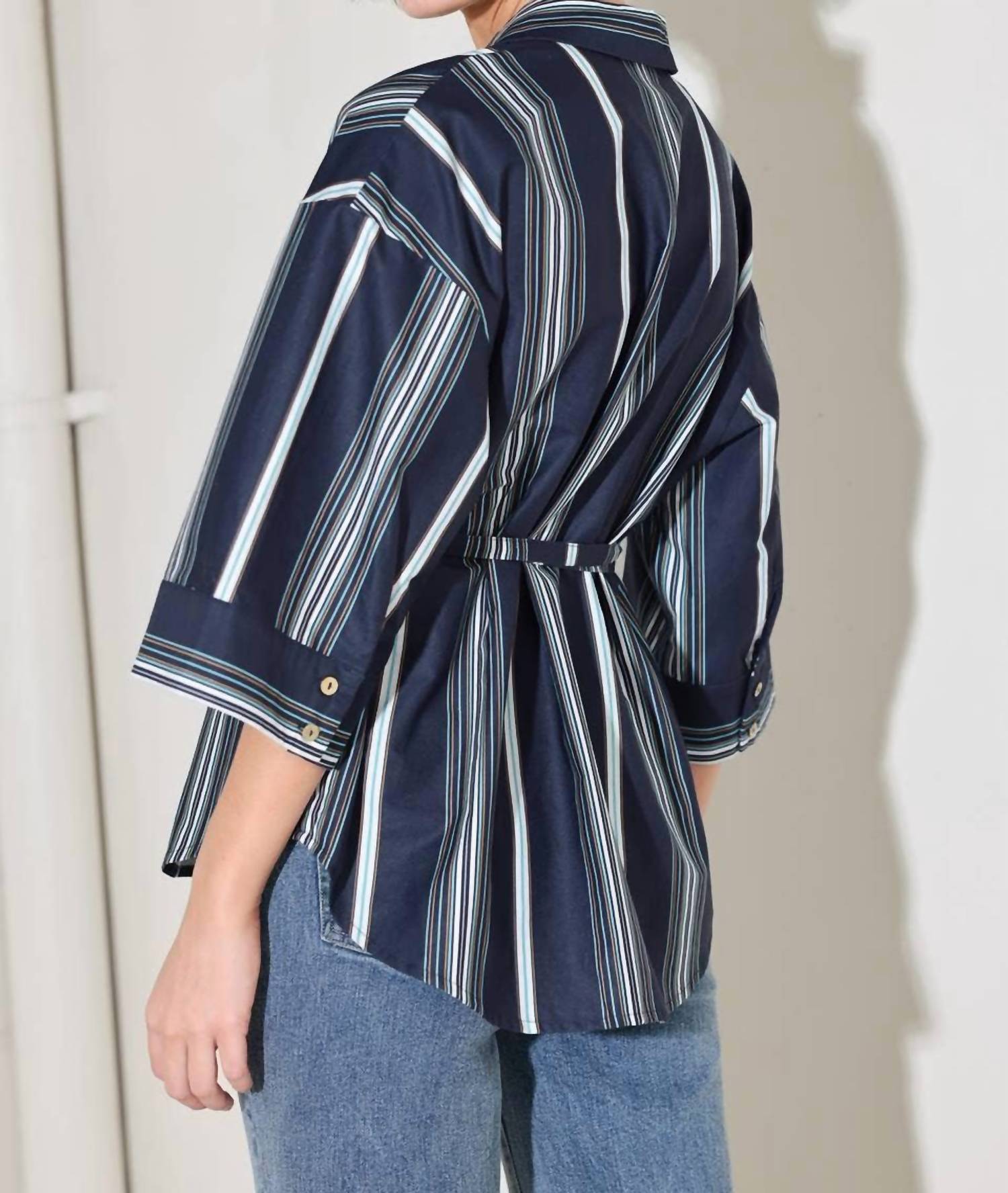 Flying Tomato - Striped Woven Top