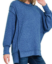 Zenana - Brushed Hacci Sweater - Plus