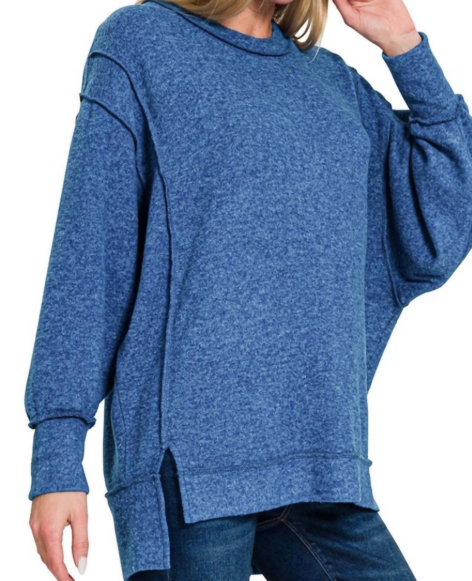 Zenana - Brushed Hacci Sweater - Plus