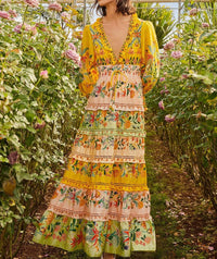 Farm Rio - LONG SLEEVE MAXI DRESS