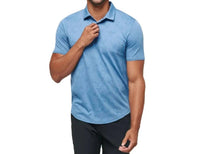 TravisMathew Warmer Tides Scoop Polo Shirt in coronet - men's shirt