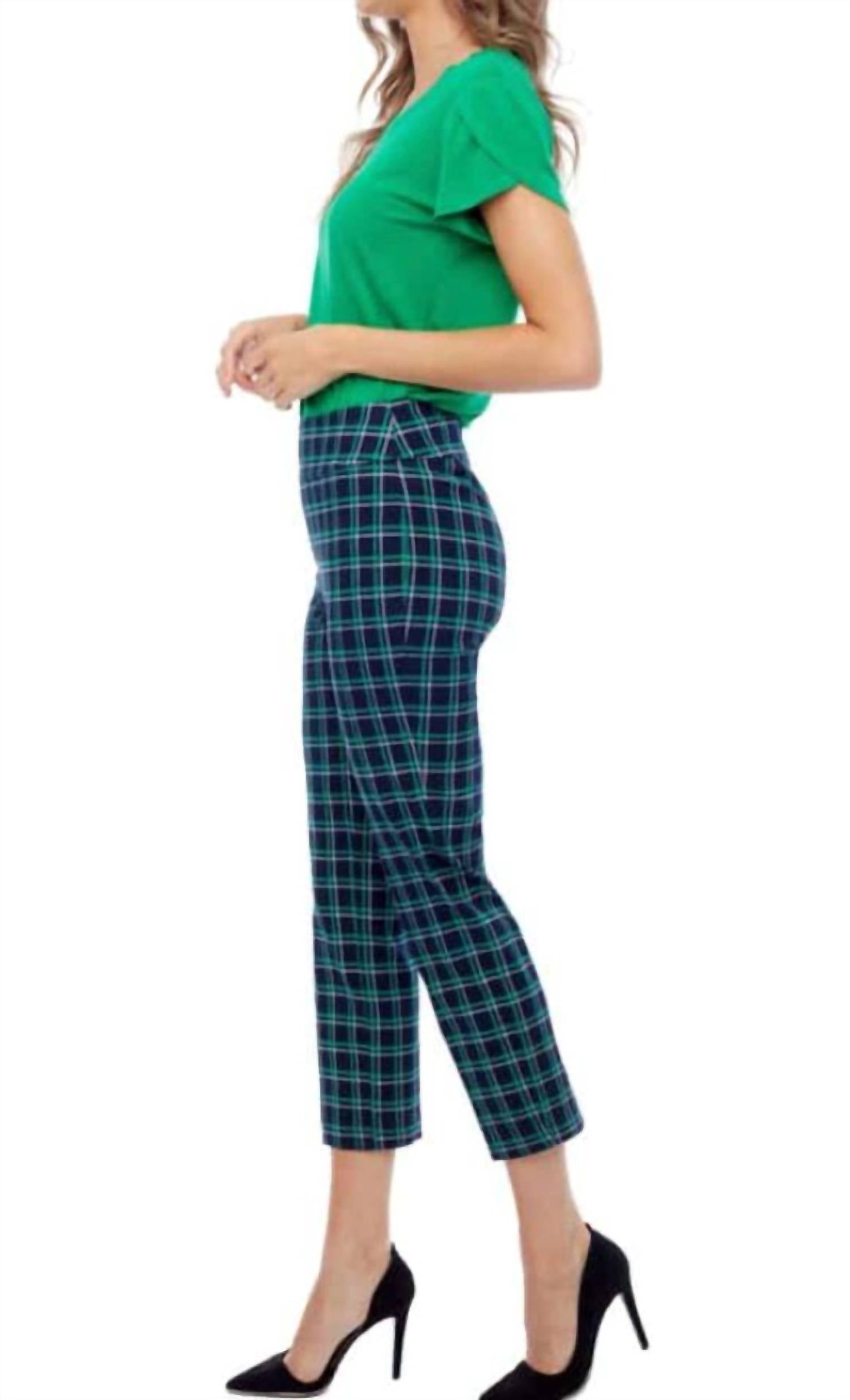 Up! - Women's Lattice Print Cropped Pant