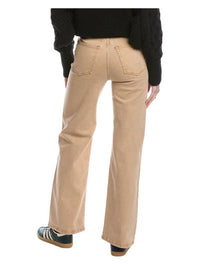 RE/DONE 70's Ultra High Rise Wide Leg Stretch Denim Jeans in washed khaki - women's jeans - alternate view