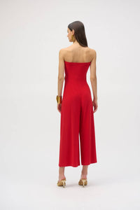 Joseph Ribkoff - Strapless Wrap Front Cropped Jumpsuit