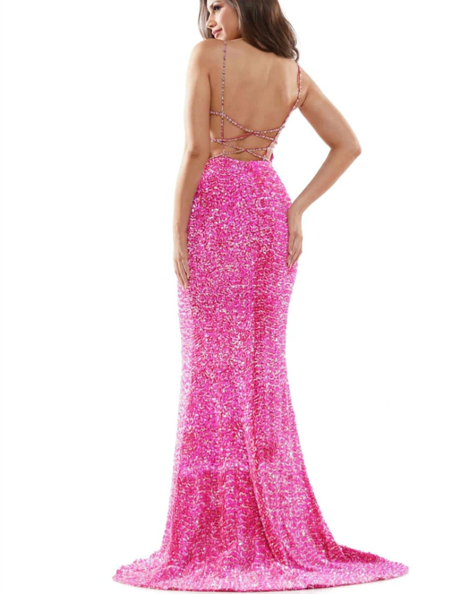 Colors Dress - Sequin Prom Dress