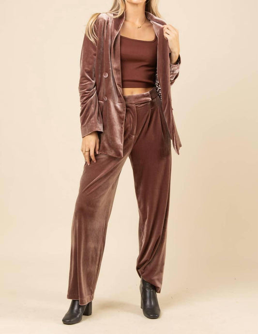 New In - Double Breasted Velvet Jacket