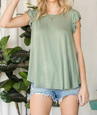 Panache - High Standards Ruffle Sleeves Top - Plus