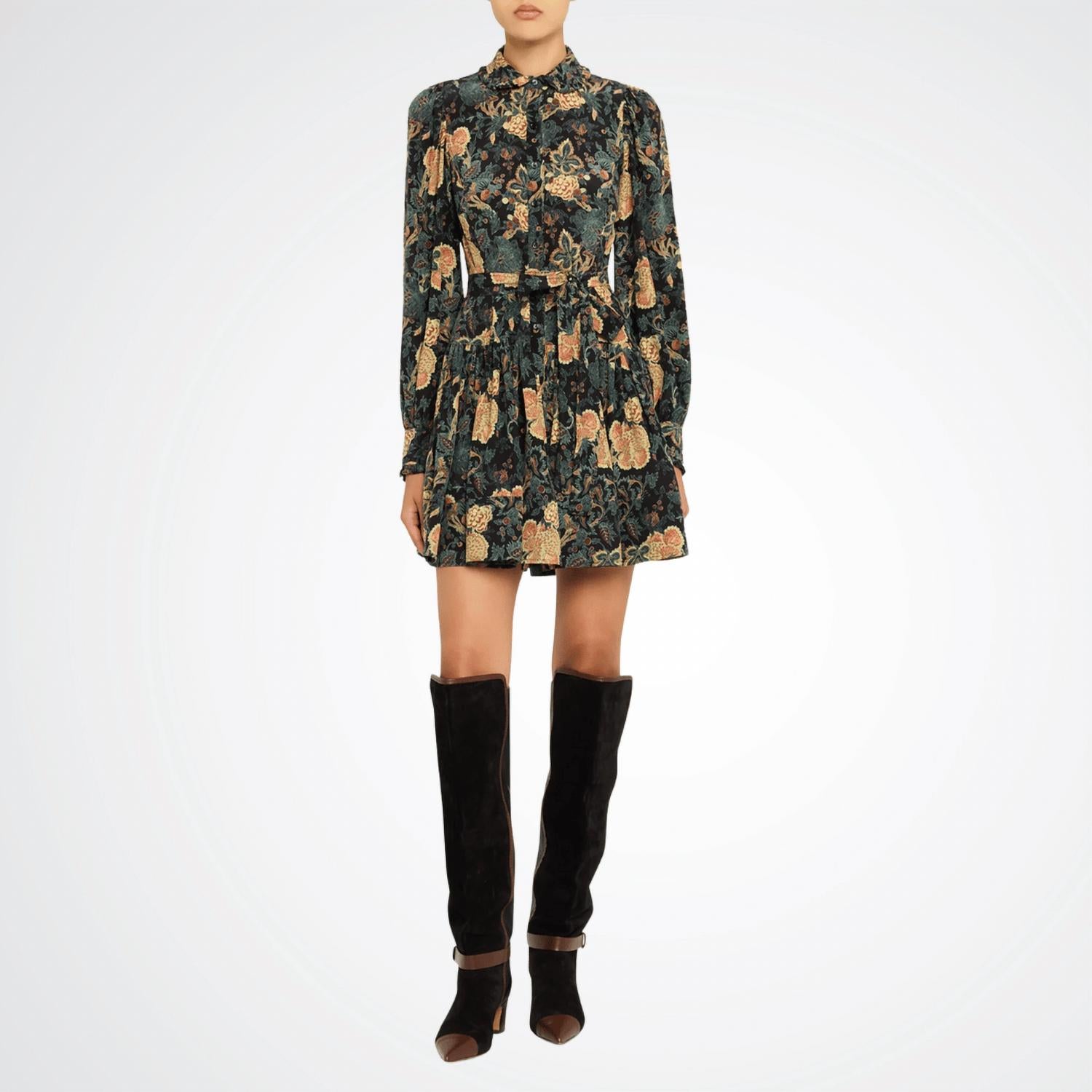 Ulla Johnson - Simona Silk Long Sleeve Mini Dress