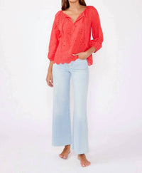 Lovestitch - Denise Floral Detail Raglan Sleeve Top
