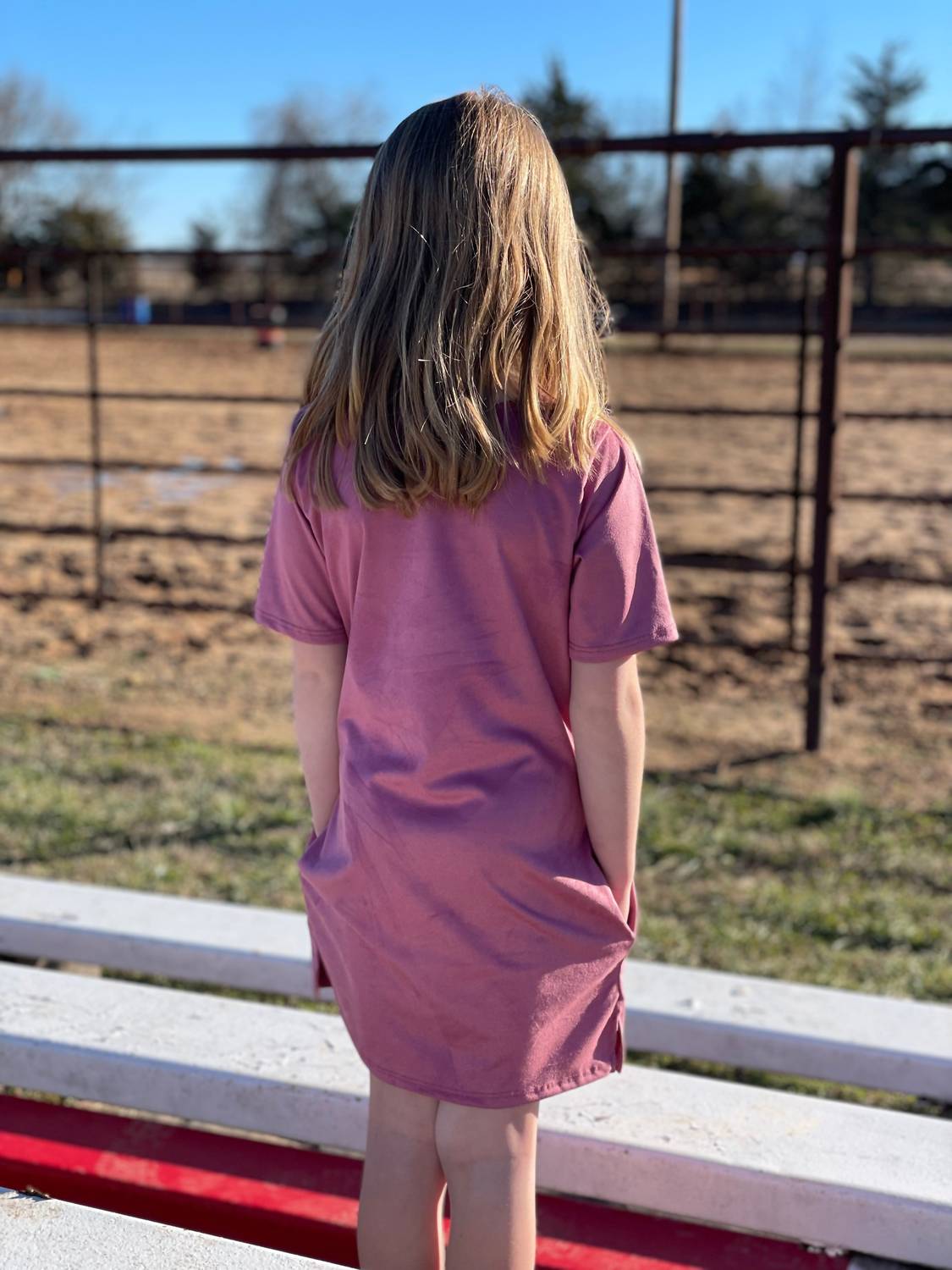 Lucky & Blessed - Girl's Suede Mini Dress