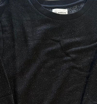 SOL ANGELES Men's Brush Boucle Rib Sweater Top in black - men's sweater - detail view