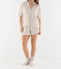 Emily Mccarthy - Stripe Pajama Short Set