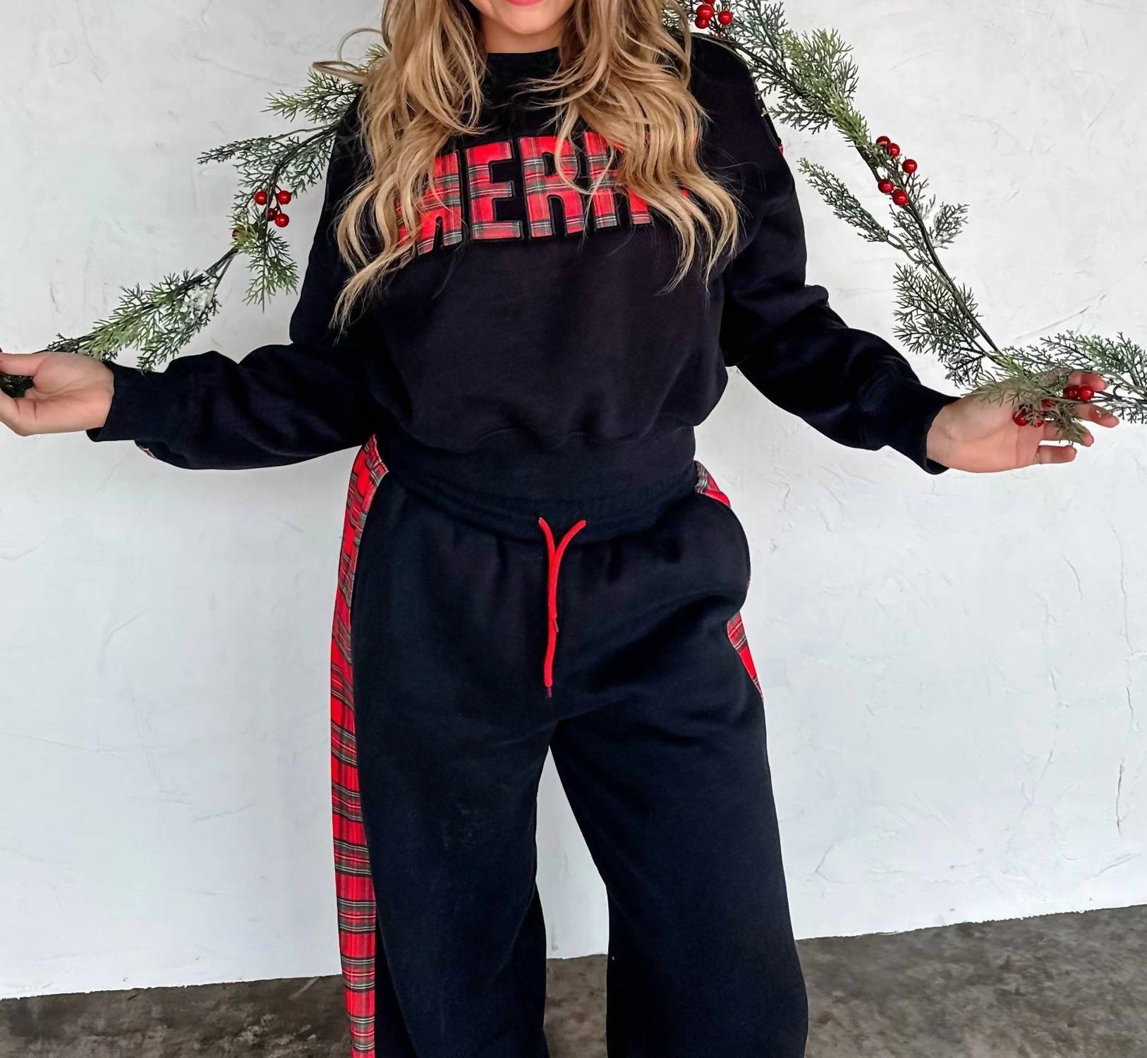 Blakeley - Merry Plaid Pant Set