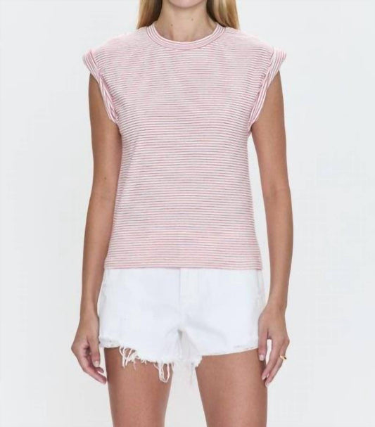 Pistola - Sleeveless Striped Olivia Muscle Tee