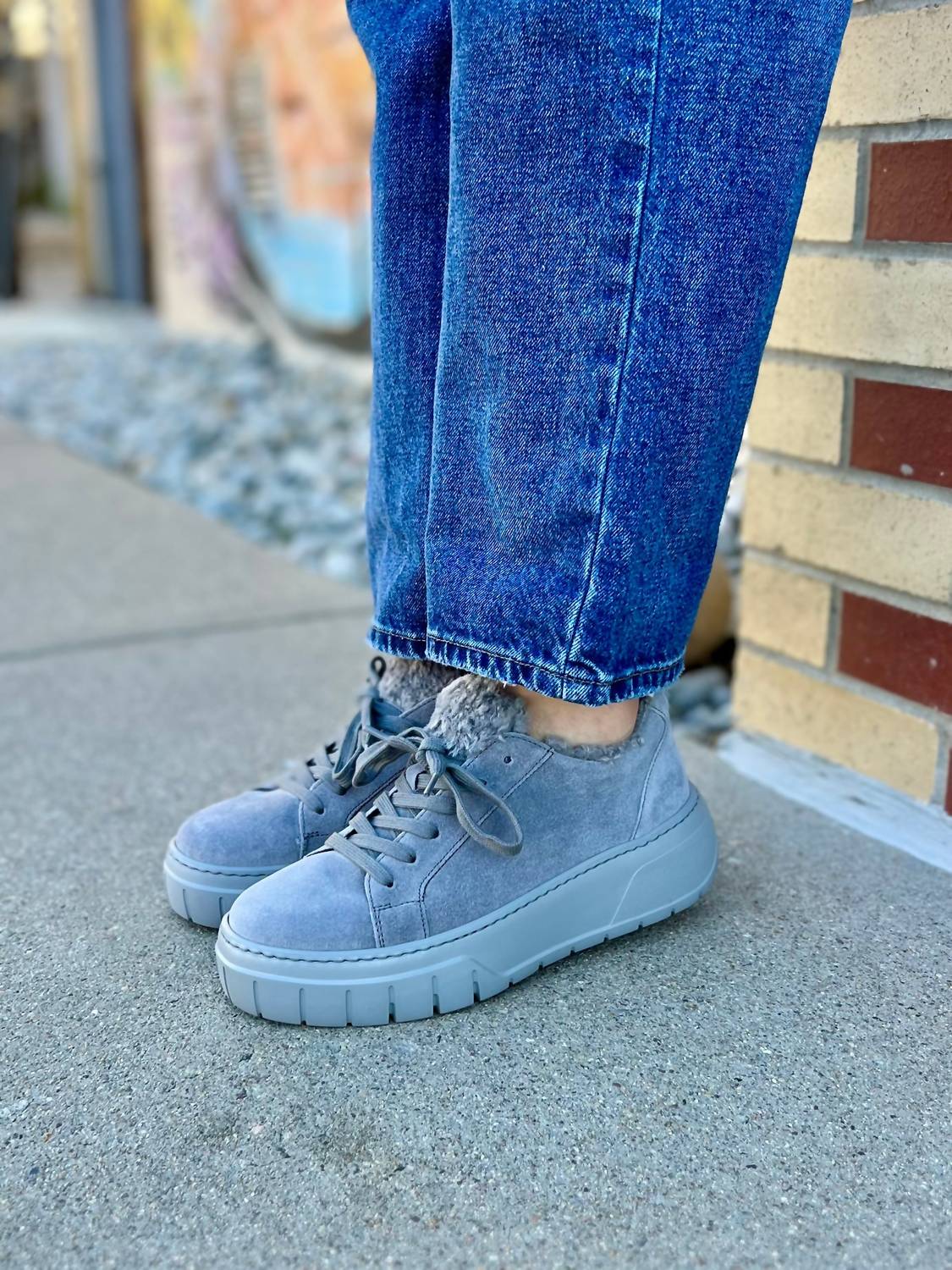 Gabor - Women's Lace Up Suede Sneaker