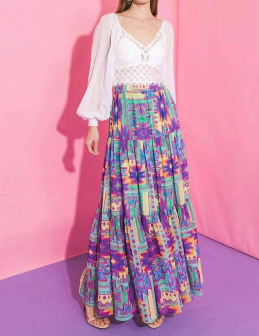 Flying Tomato - Bit of Spark Maxi Skirt