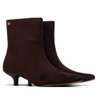 Xti - Women's Pointed Toe Suede Ankle Booties