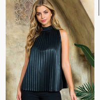 Thml - Sleeveless Pleated Flowy Top