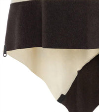 HENRIETTE STEFFENSEN Women's Turtleneck Poncho in kit chokolate - women's sweater - detail view