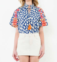 Thml - Embroidered Puff Sleeve Blouse