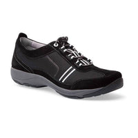 dansko Women's Helene Suede Sneaker in black white - women's sneaker