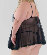 Isayes - RHINESTONE BABYDOLL SET