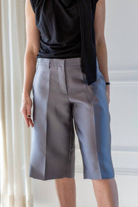 The Garment Ambra Mid Rise Shorts in smoke - women's shorts