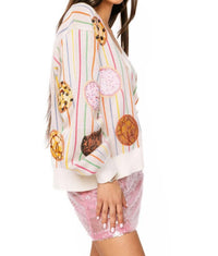 Queen Of Sparkles - Cookie Button Up Cardigan