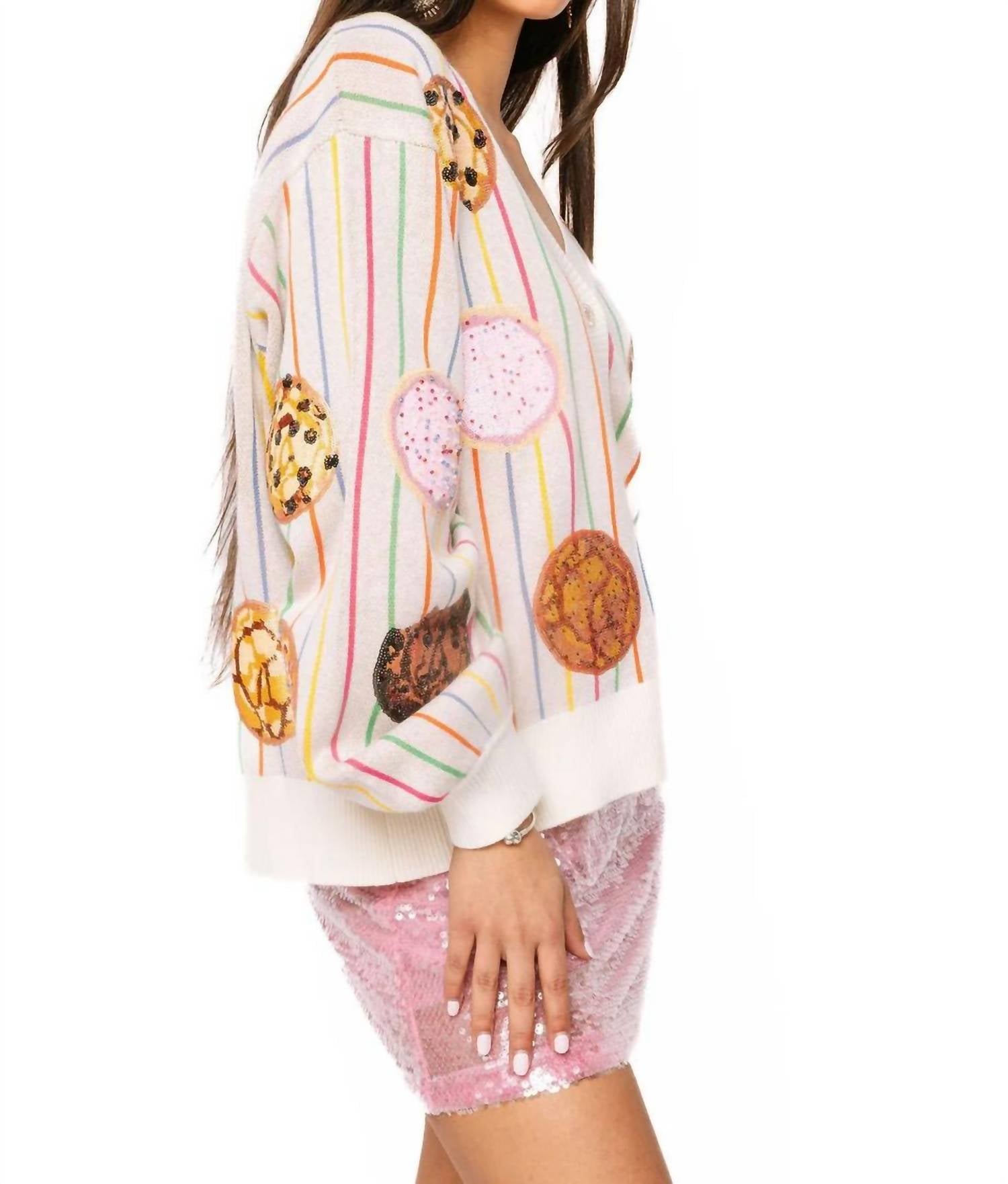 Queen Of Sparkles - Cookie Button Up Cardigan