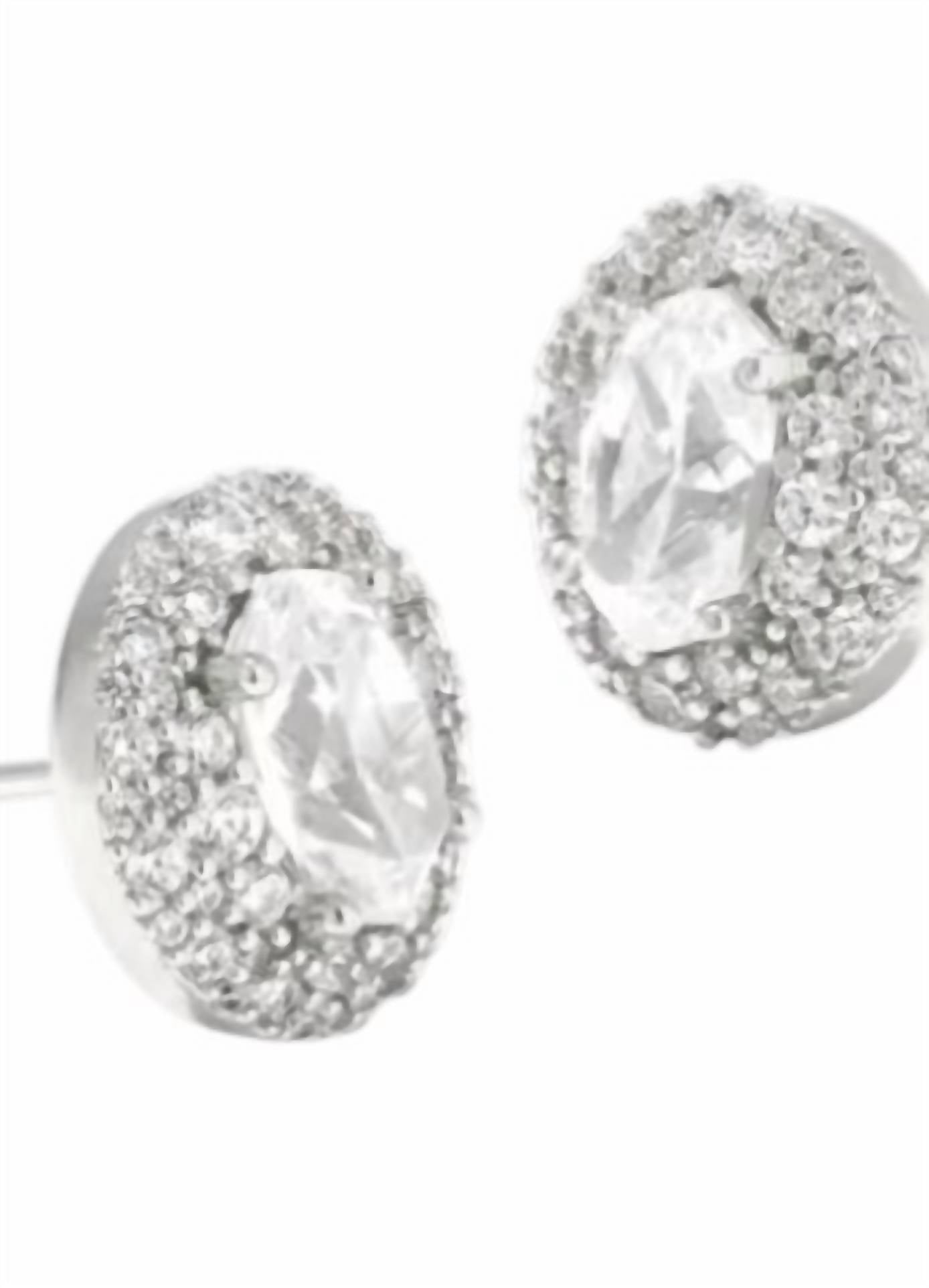 Kendra Scott Women's Bella Stud Earrings in silver - women's jewelry - detail view