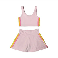 Lola + The Boys - Girl's Rainbow Sherbet Sequin Tennis Set