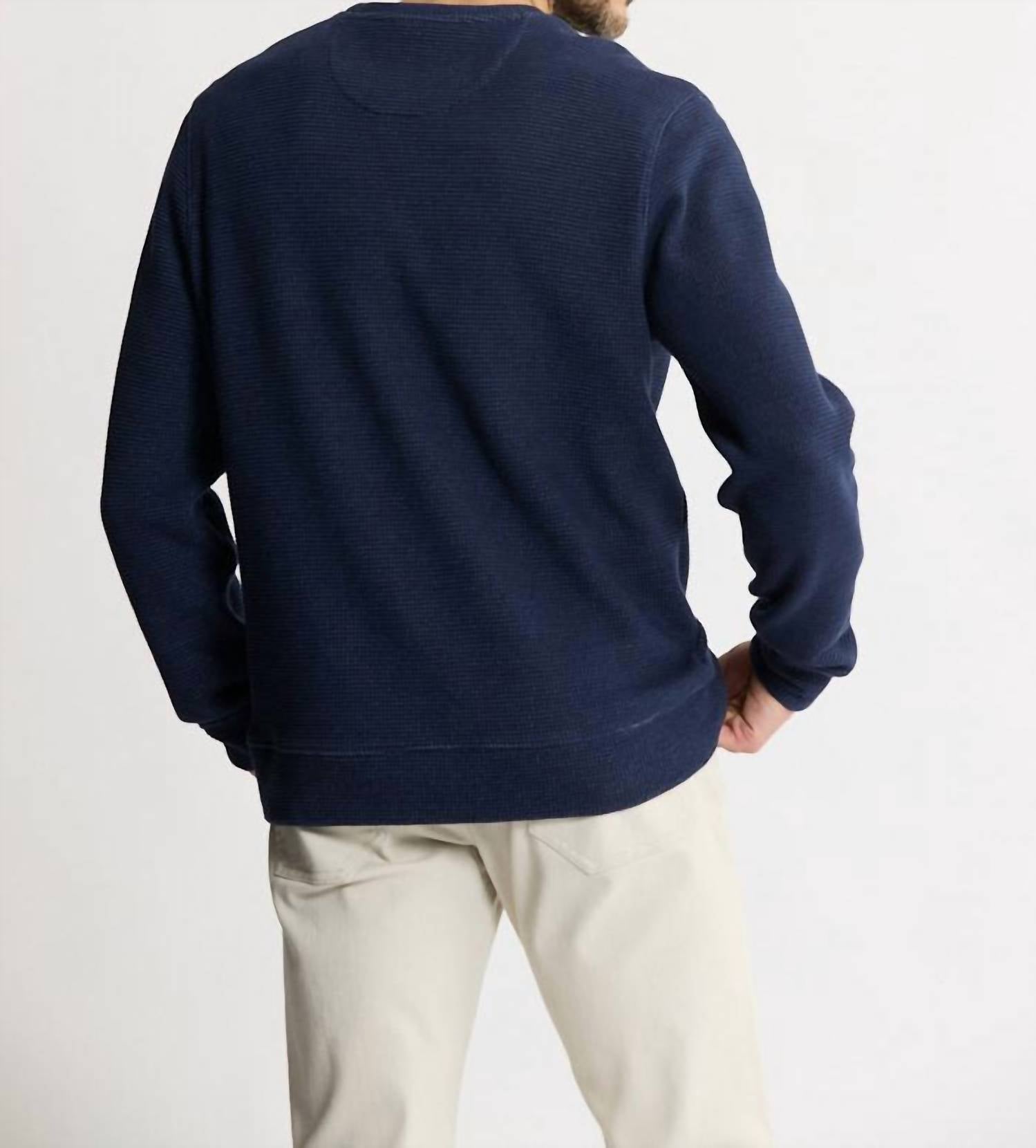 Jachs New York - Doubleface Mesh Crewneck Pullover Sweater