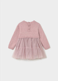 Mayoral - Girl's Sweater Knit And Tulle Layered Dress