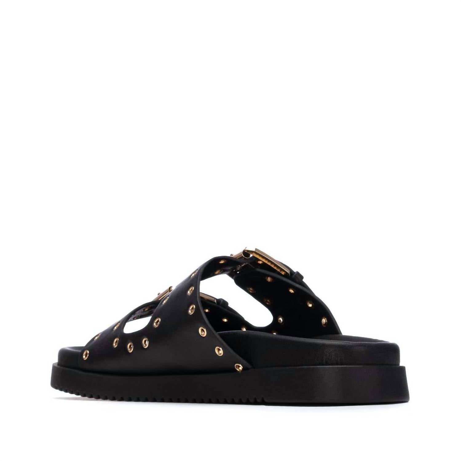 Xti Women's Pu Sandals in black - women's sandal - detail view