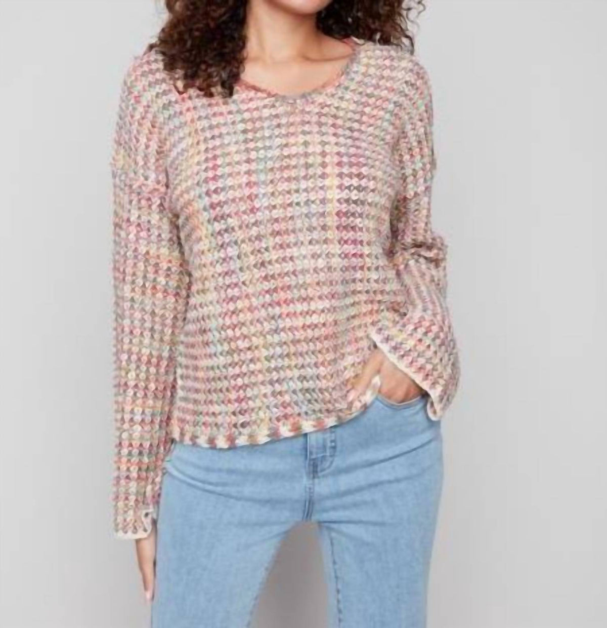 Charlie B - Long-Sleeve Yarn Sweater