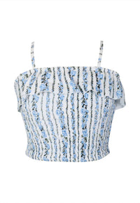 Flowers By Zoe - Printed Ruffle Top