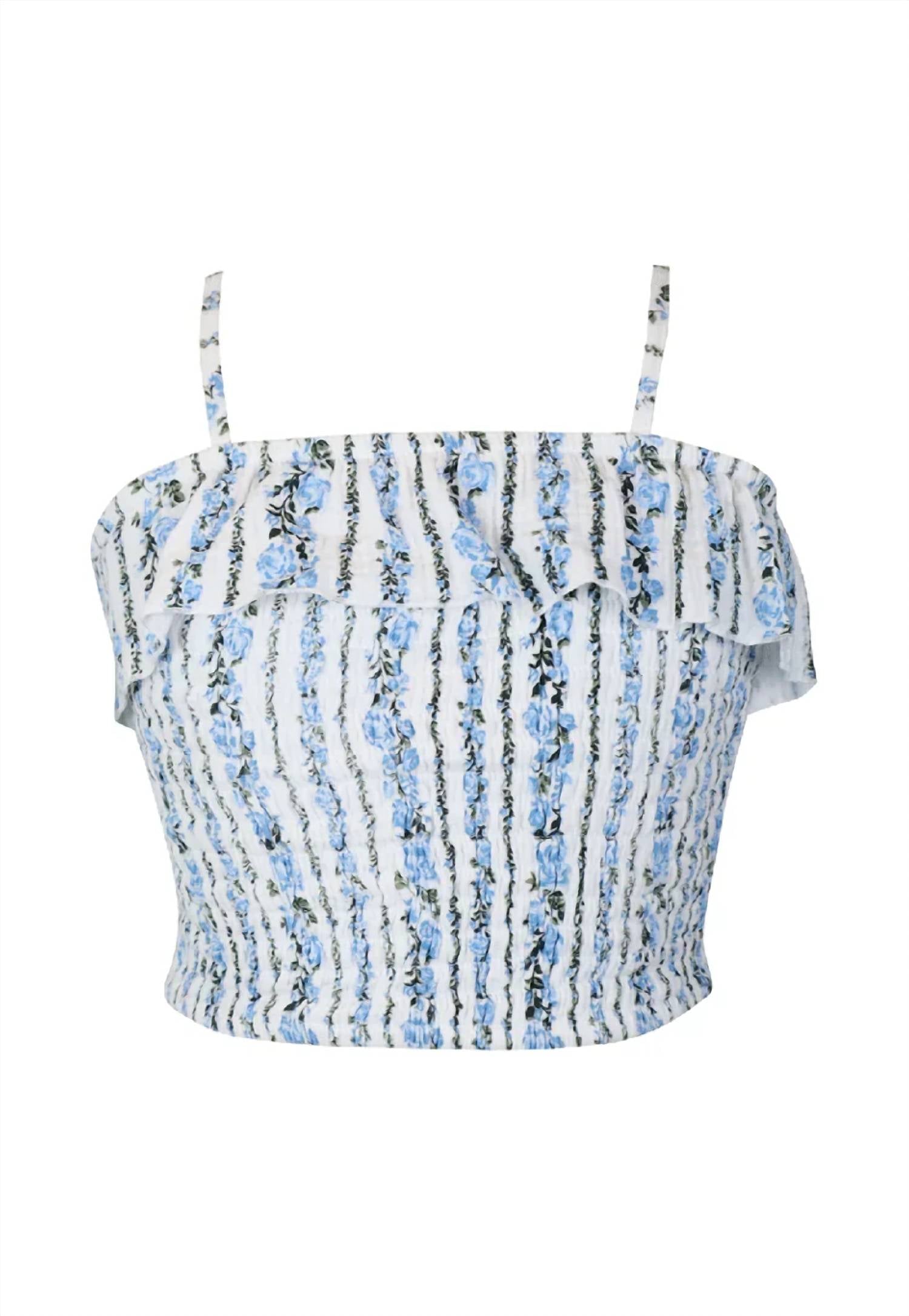 Flowers By Zoe - Printed Ruffle Top